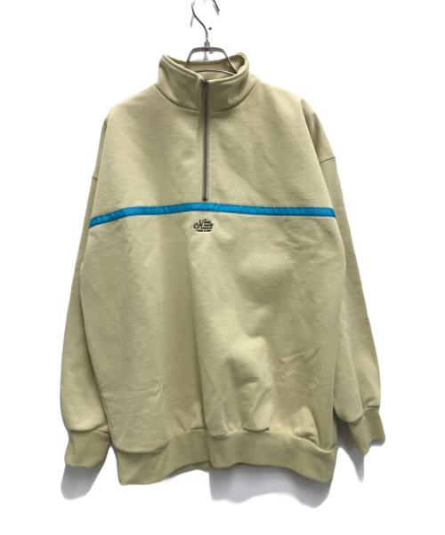 kaoyorinakami（カオヨリナカミ）KAOYORINAKAMI (カオヨリナカミ) FREAK'S STORE (フリークスストア) PIPING HALF ZIP SWEAT グリーン サイズ:Mの古着・服飾アイテム