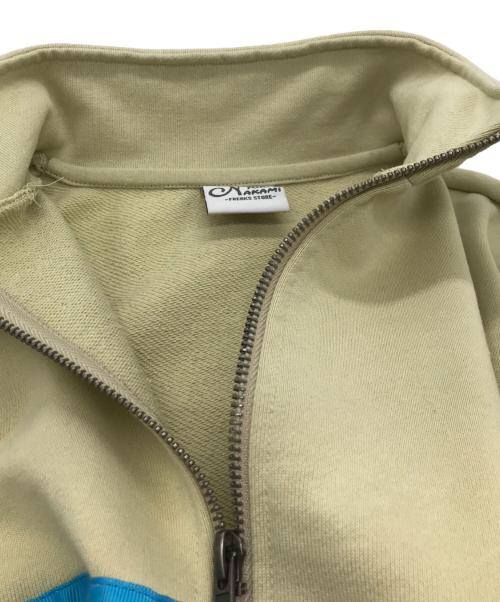 kaoyorinakami（カオヨリナカミ）KAOYORINAKAMI (カオヨリナカミ) FREAK'S STORE (フリークスストア) PIPING HALF ZIP SWEAT グリーン サイズ:Mの古着・服飾アイテム