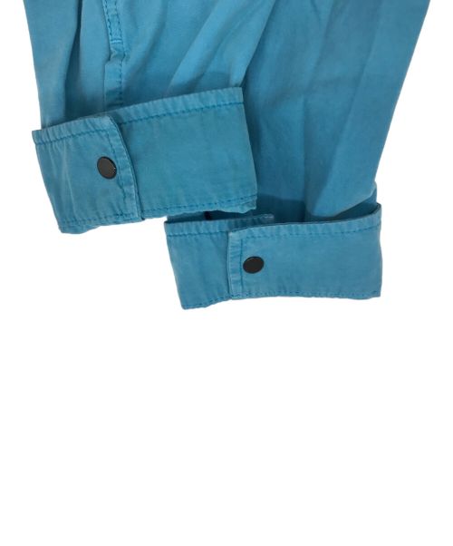 STONE ISLAND（ストーンアイランド）STONE ISLAND (ストーンアイランド) OLD EFFECT CANVAS OVERSHIRT(オールド エフェクト キャンバス オーバーシャツ) ブルー サイズ:Mの古着・服飾アイテム