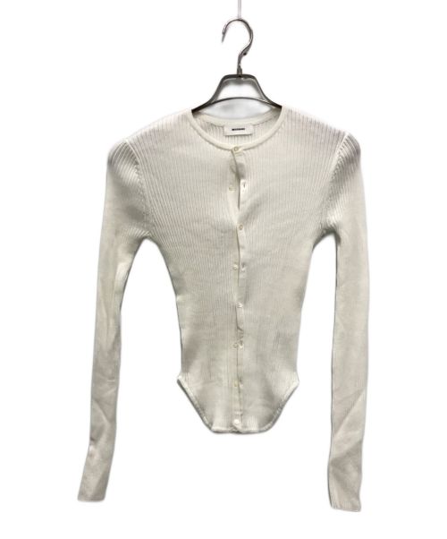 MIESROHE（ミースロエ）MIESROHE (ミースロエ) sustainaシアーRIBニットCD ホワイト サイズ:FREEの古着・服飾アイテム
