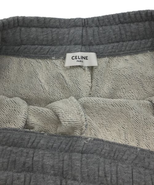CELINE（セリーヌ）CELINE (セリーヌ) ロゴ エンブロイダリー ジョガースウェットパンツ グレー サイズ:Lの古着・服飾アイテム