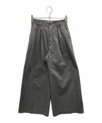 SLOBE IENAスローブ イエナ）の古着「2プリーツタックワイドパンツ」｜グレー