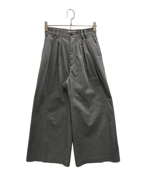 SLOBE IENA（スローブ イエナ）SLOBE IENA (スローブ イエナ) 2プリーツタックワイドパンツ グレー サイズ:Mの古着・服飾アイテム