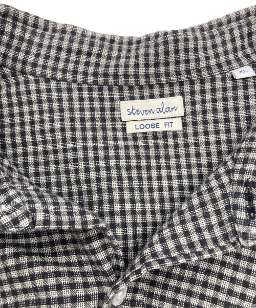 STEVEN ALAN（スティーブンアラン）STEVEN ALAN (スティーブンアラン) MONPE REGULAR COLLAR SHORT SLEEVE SHIRT グレー サイズ:XLの古着・服飾アイテム