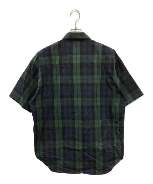 WTAPS（ダブルタップス）WTAPS (ダブルタップス) COTTON.BROADCLOTH.TEXTILE SHIRT ネイビー×グリーン サイズ:3の古着・服飾アイテム