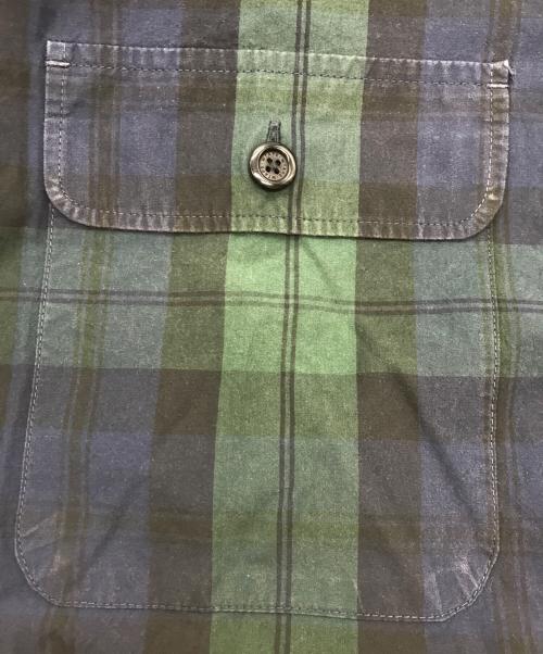 WTAPS（ダブルタップス）WTAPS (ダブルタップス) COTTON.BROADCLOTH.TEXTILE SHIRT ネイビー×グリーン サイズ:3の古着・服飾アイテム