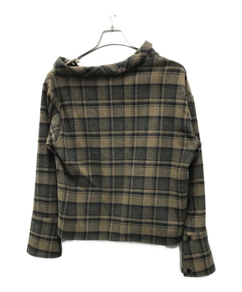 sheller（シェリエ）sheller (シェリエ) flare cuffs one shoulder shirt ブラウン サイズ:FREEの古着・服飾アイテム