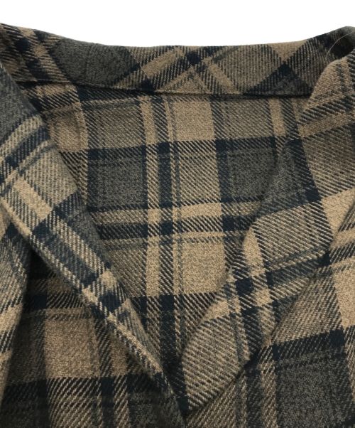 sheller（シェリエ）sheller (シェリエ) flare cuffs one shoulder shirt ブラウン サイズ:FREEの古着・服飾アイテム