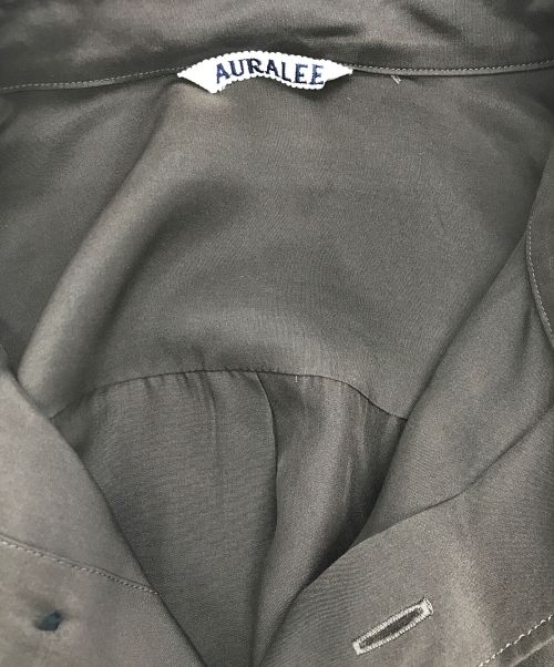AURALEE（オーラリー）AURALEE (オーラリー) LIGHT SILK SHIRTS ブラウン サイズ:4の古着・服飾アイテム