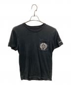 CHROME HEARTSクロムハーツ）の古着「胸ポケットホースシューTシャツ」｜ブラック