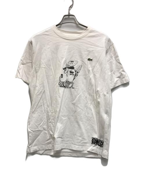 LACOSTE（ラコステ）LACOSTE (ラコステ) ONE PIECE (ワンピース) ワニキャラクター Tシャツ ホワイト サイズ:Lの古着・服飾アイテム