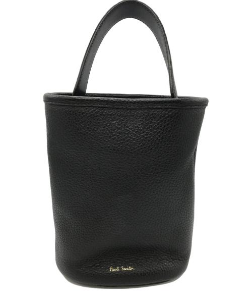 PAUL SMITH（ポールスミス）Paul Smith (ポールスミス) サプルレザー バケットバッグ ブラック×ブルーの古着・服飾アイテム