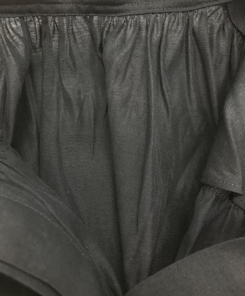 DRAWER（ドゥロワー）Drawer (ドゥロワー) PRE2 オーガンジーギャザー ノースリーブブラウス ブラック サイズ:36の古着・服飾アイテム