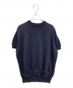 DRAWERドゥロワー）の古着「コットンニット プルオーバー」｜ブラック