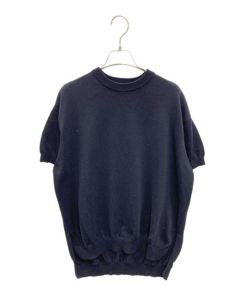 DRAWER（ドゥロワー）Drawer (ドゥロワー) コットンニット プルオーバー ブラック サイズ:FREEの古着・服飾アイテム