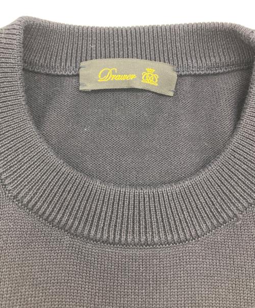 DRAWER（ドゥロワー）Drawer (ドゥロワー) コットンニット プルオーバー ブラック サイズ:FREEの古着・服飾アイテム