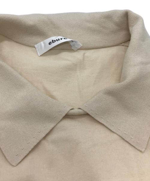 ebure（エブール）EBURE (エブール) ニットパーツコットン天竺カットソー ベージュ サイズ:FREEの古着・服飾アイテム