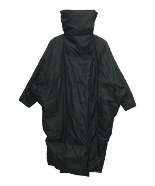 77circa（ナナナナサーカ）77circa (ナナナナサーカ) 変形ビッグカラー中綿コート ブラック サイズ:Freeの古着・服飾アイテム