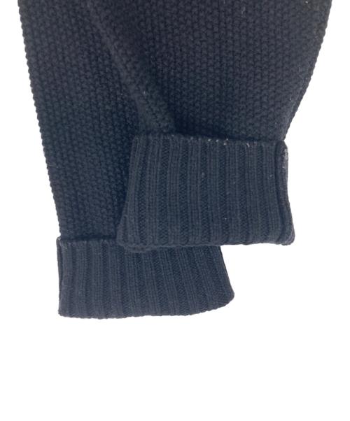 BLACK LABEL CRESTBRIDGE（ブラックレーベル クレストブリッジ）BLACK LABEL CRESTBRIDGE (ブラックレーベル クレストブリッジ) クルーネックヨークパッチニット ブラック サイズ:Mの古着・服飾アイテム