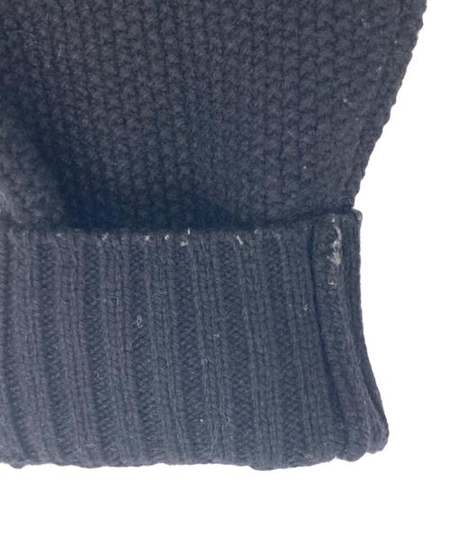 BLACK LABEL CRESTBRIDGE（ブラックレーベル クレストブリッジ）BLACK LABEL CRESTBRIDGE (ブラックレーベル クレストブリッジ) クルーネックヨークパッチニット ブラック サイズ:Mの古着・服飾アイテム