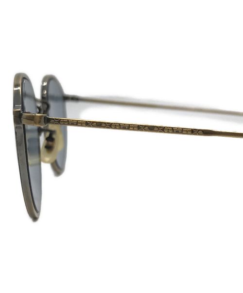 OLIVER PEOPLES（オリバーピープルズ）OLIVER PEOPLES (オリバーピープルズ) DAWSON ブルー×ゴールドの古着・服飾アイテム