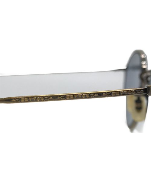 OLIVER PEOPLES（オリバーピープルズ）OLIVER PEOPLES (オリバーピープルズ) DAWSON ブルー×ゴールドの古着・服飾アイテム