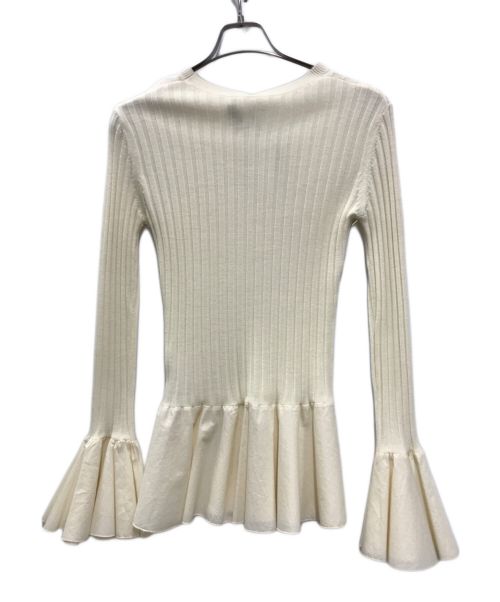 J.W.ANDERSON（ジェイダブリューアンダーソン）J.W.ANDERSON (ジェイダブリューアンダーソン) CONTRAST WOVEN HEM TOP ホワイト サイズ:XSの古着・服飾アイテム