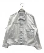 New Manualニュー・マニュアル）の古着「#023 LV T-BACK DENIM JACKET BLEACH」｜ブルー
