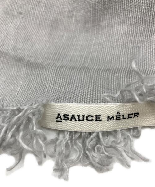 ASAUCE MELER（アソースメレ）ASAUCE MELER (アソースメレ) ドライリネンストール グレーの古着・服飾アイテム