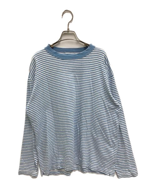 45R（フォーティファイブ・アール）45R (フォーティファイブ・アール) 4545縞の908オーシャンTシャツ ブルー サイズ:3の古着・服飾アイテム