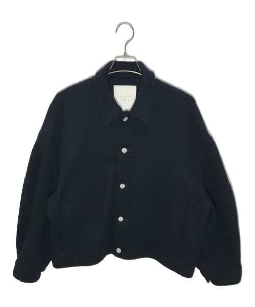 KURO iro（クロ イロ）KURO iro (クロ イロ) Super 100’s Melton Cross Jacket (スーパー　100's メルトン　クロス　ジャケット) ブラックの古着・服飾アイテム