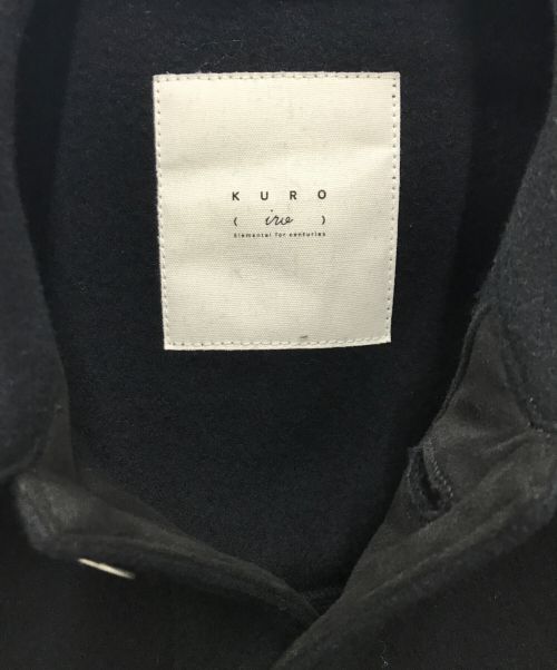 KURO iro（クロ イロ）KURO iro (クロ イロ) Super 100’s Melton Cross Jacket (スーパー　100's メルトン　クロス　ジャケット) ブラックの古着・服飾アイテム