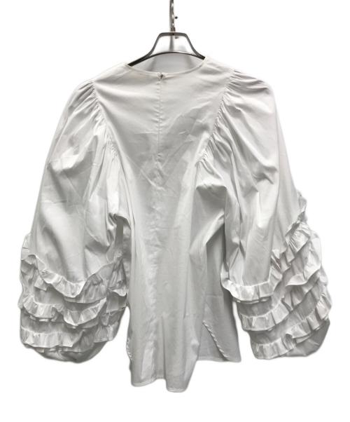 YORI（ヨリ）yori (ヨリ) サークルフリルスリーブブラウス ホワイト サイズ:FREEの古着・服飾アイテム