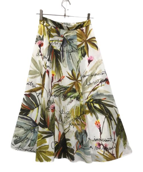 Diagram（ダイアグラム）Diagram (ダイアグラム) リゾートリーフプリントスカート マルチカラー サイズ:36の古着・服飾アイテム