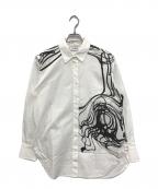 Desigualデシグアル）の古着「オーバーサイズシャツ M.クリスチャン・ラクロワ」｜ホワイト