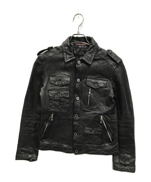 GUILD PRIME（ギルドプライム）GUILD PRIME (ギルドプライム) M65 ラムレザージャケット ブラック サイズ:1の古着・服飾アイテム