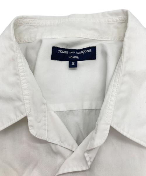 COMME des GARCONS HOMME（コムデギャルソン オム）COMME des GARCONS HOMME (コムデギャルソン オム) 綿ブロード 製品洗 半袖シャツ ホワイト サイズ:Sの古着・服飾アイテム