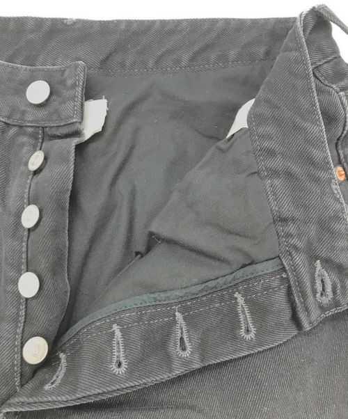 MM6 Maison Margiela（エムエムシックスメゾンマルジェラ）MM6 Maison Margiela MM BLACK DENIM STRIPED WOOL TAILORING PANTS(エムエム ブラック デニム ストライプド ウール テーラリング パンツ) ブラック サイズ:71cm（W28）の古着・服飾アイテム