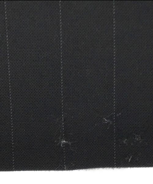 MM6 Maison Margiela（エムエムシックスメゾンマルジェラ）MM6 Maison Margiela MM BLACK DENIM STRIPED WOOL TAILORING PANTS(エムエム ブラック デニム ストライプド ウール テーラリング パンツ) ブラック サイズ:71cm（W28）の古着・服飾アイテム