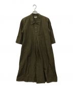 MARGARET HOWELLマーガレットハウエル）の古着「FINE PLAINWEAVE COTTON LINEN(ファイン プレーンウィーヴ コットン リネン)」｜オリーブ