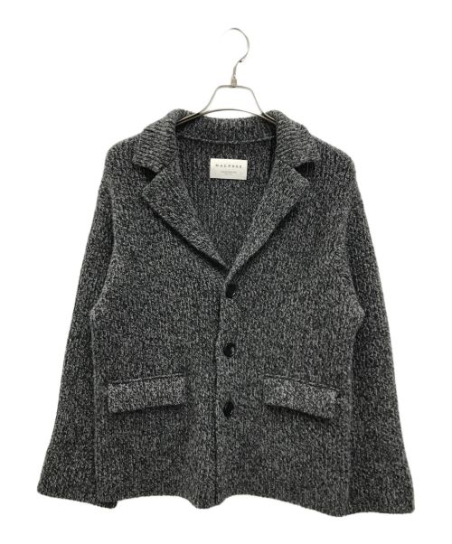MACPHEE（マカフィー）MACPHEE (マカフィ) ウールムリネ テーラーカラージャケット グレー サイズ:Sの古着・服飾アイテム