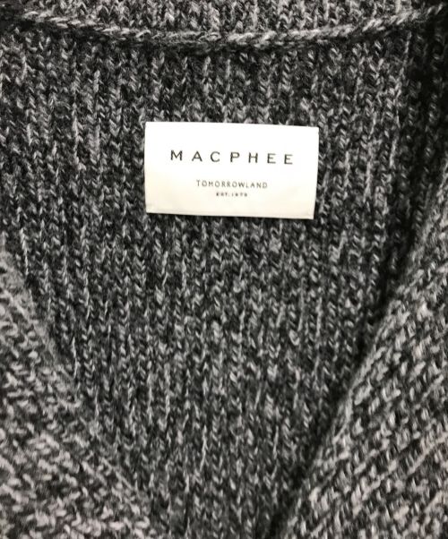 MACPHEE（マカフィー）MACPHEE (マカフィ) ウールムリネ テーラーカラージャケット グレー サイズ:Sの古着・服飾アイテム