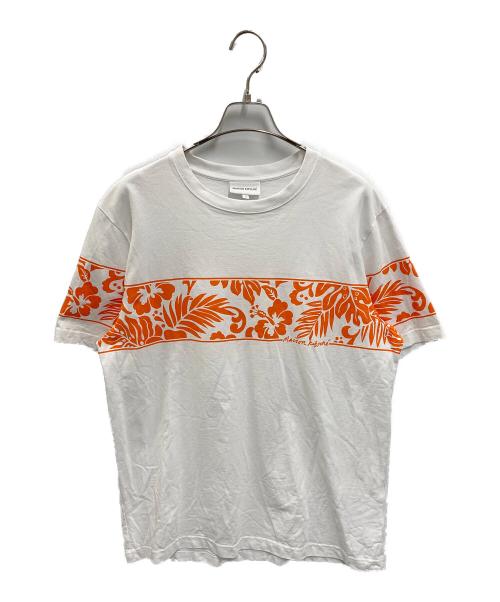 maison kitsune（メゾンキツネ）MAISON KITSUNE (メゾンキツネ) トロピカルバンド コンフォートTシャツ ホワイト サイズ:Mの古着・服飾アイテム