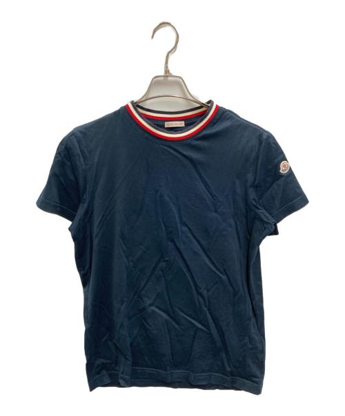 MONCLER（モンクレール）MONCLER (モンクレール) トリコロールリブ Tシャツ ネイビー サイズ:Sの古着・服飾アイテム