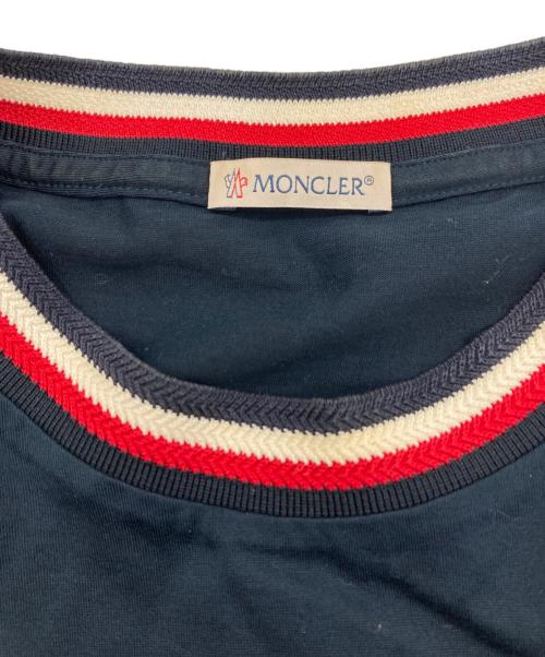 MONCLER（モンクレール）MONCLER (モンクレール) トリコロールリブ Tシャツ ネイビー サイズ:Sの古着・服飾アイテム