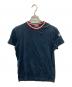 MONCLER（モンクレール）の古着「トリコロールリブ Tシャツ」｜ネイビー