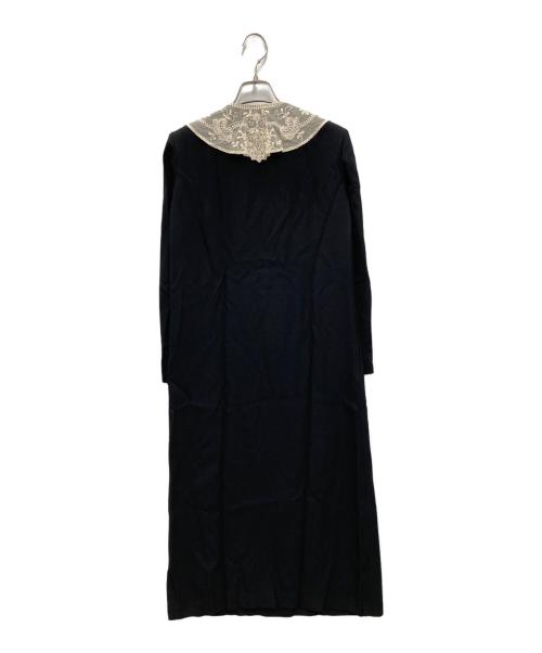 PINK HOUSE（ピンクハウス）PINK HOUSE (ピンクハウス) ［古着］レースカラー リボン付ワンピース ブラック サイズ:記載なしの古着・服飾アイテム