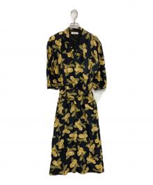 INGEBORG（インゲボルグ）の古着「［古着］花柄ワンピース」｜ブラック