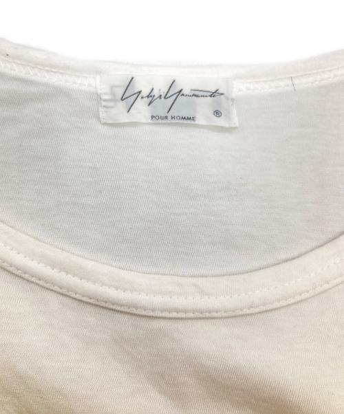 Yohji Yamamoto pour homme（ヨウジヤマモト プールオム）Yohji Yamamoto pour homme (ヨウジヤマモト プールオム) 19SSクルーネックTEE ホワイト サイズ:3の古着・服飾アイテム