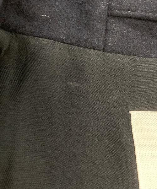 ZARA（ザラ）ZARA (ザラ) STUDIO NICHOLSON (スタジオ ニコルソン) レザーパッチ切替Pコート ネイビー サイズ:Mの古着・服飾アイテム